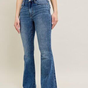 Judy Blue Full Size Mr Vintage Wash Flare Jeans W/ Destroy and Fray Hem Plus Siz